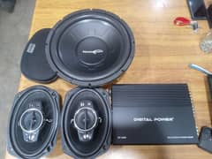 car sound system woofer amplifier speakers
