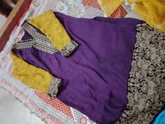 beautiful silk purple dress for sale 3 piece stitch