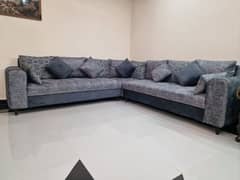 7 Seater L Shape Sofa with 2 Seater Backles Sofa