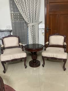 Living Room Set: 2 Chairs & Small table (Families only)