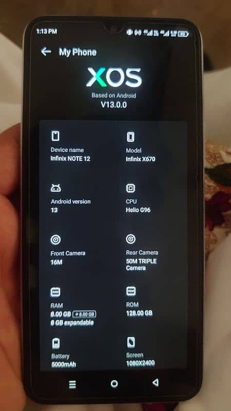 Infinix note 12 Good condition.  Double Sim working. 3