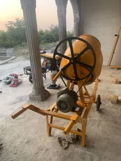 Concrete mixer half bag and other construction machines