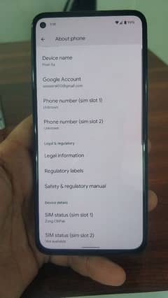 Google Pixel 5a 5g in Mint condition