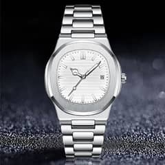 Classic mens best quality watch:free home delivery:"stainless steel