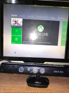 Xbox 360  slim with 2 controler  Kinect sensor phonenumber 03024390344