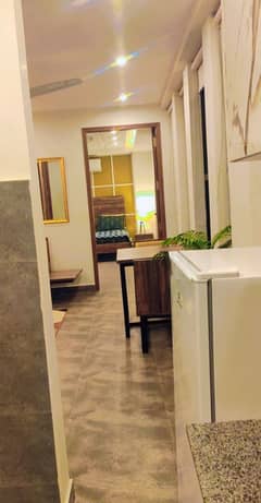 1 Bed Furnished Luxury Apartment For Rent In Sector E LDA Approved, Nearby Mosque, School Commercial Market, Health Care and ATM