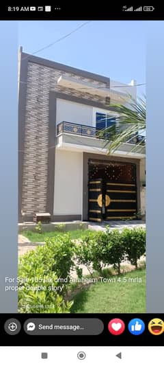 Al Raheem town Rafi qamar road New brand Spanish 4.5 marly proper double story house for sale