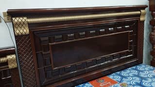 king size bed with new mattress & 2 side table & dressing table