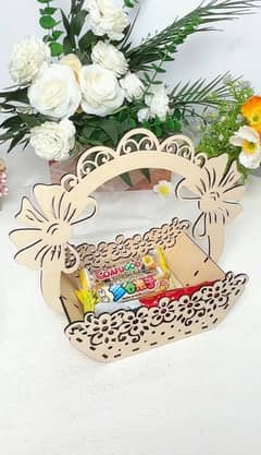 Wooden Basket For Gifts