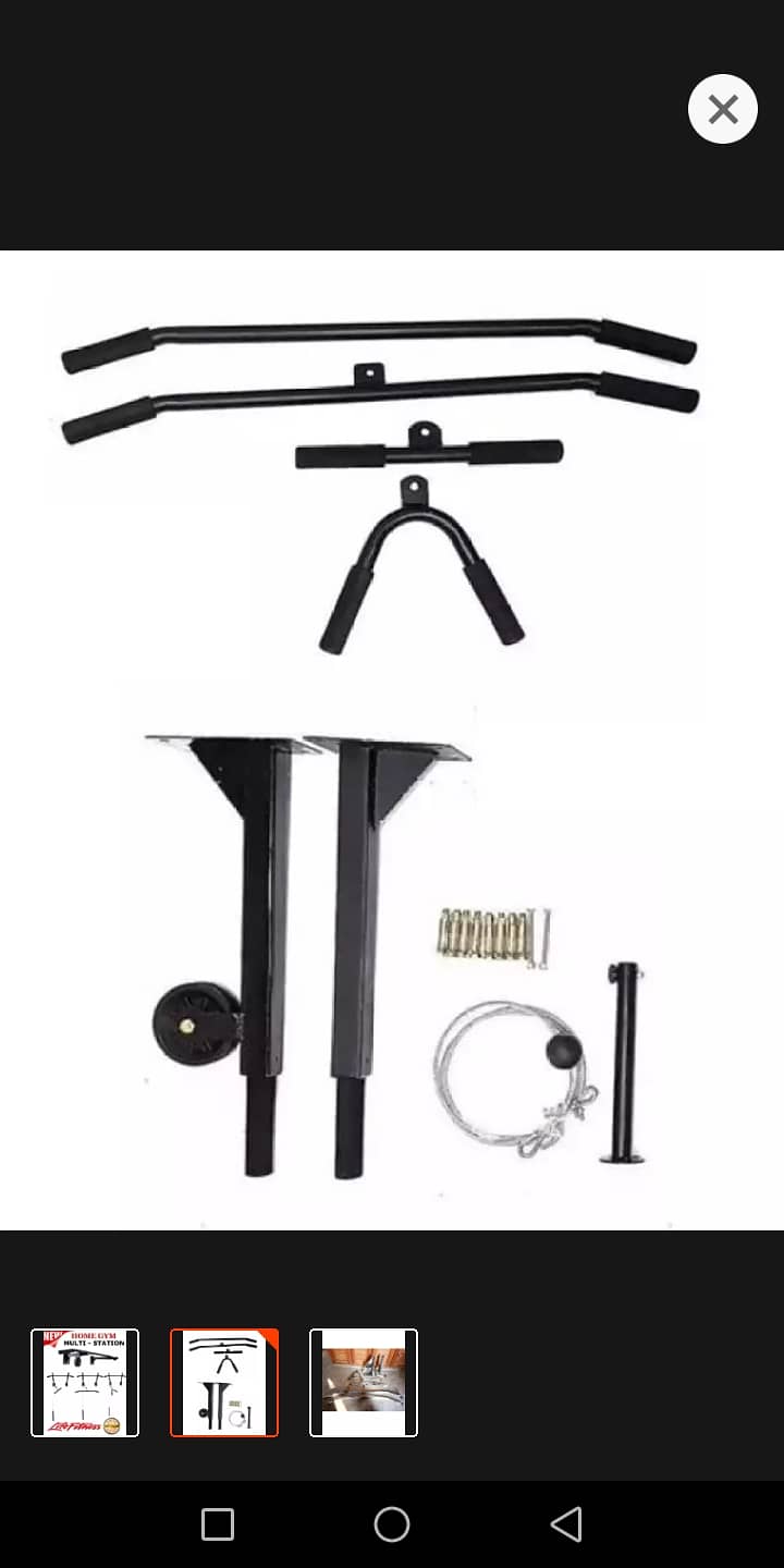 52kg Set 8 in 1 Bench Press Multi Station Rubber Coated Plates Dumbel 5