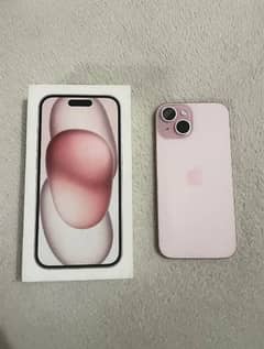 iphone 15 128gb 10/10 condition Pink just like box pack 121 cycles