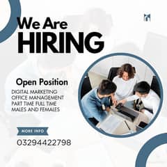 FULL TIME AND PART TIME WORK AVAILABLE FOR MALES AND FEMALES