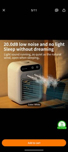Portable Mini Air Conditioner Fan