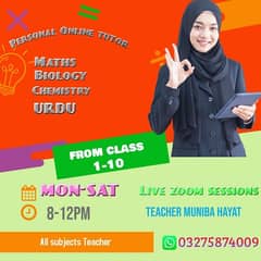 online and home tutor available