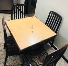 Full Wooden Dining Table with 4 chair