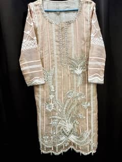3-piece party wear organza dress