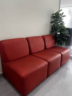 7 single seater sofas.