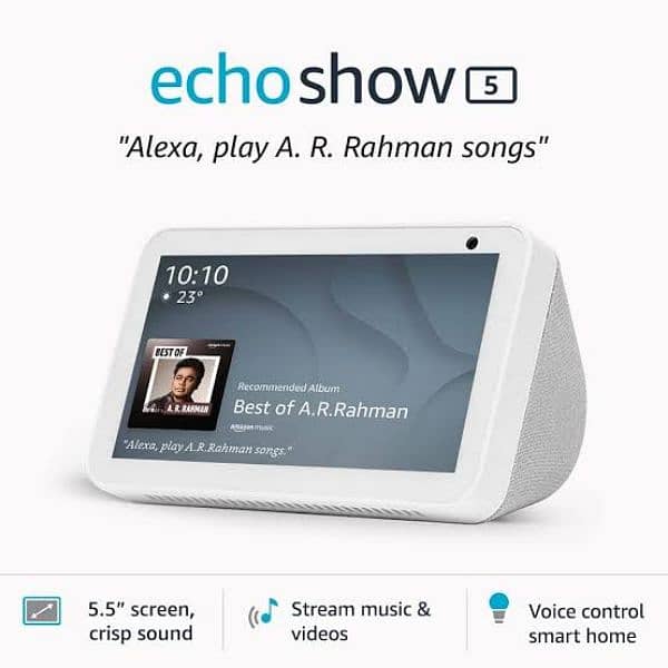 Amazon Echo Show 5 with Alexa like Echo Dot with 2MP Camera 0