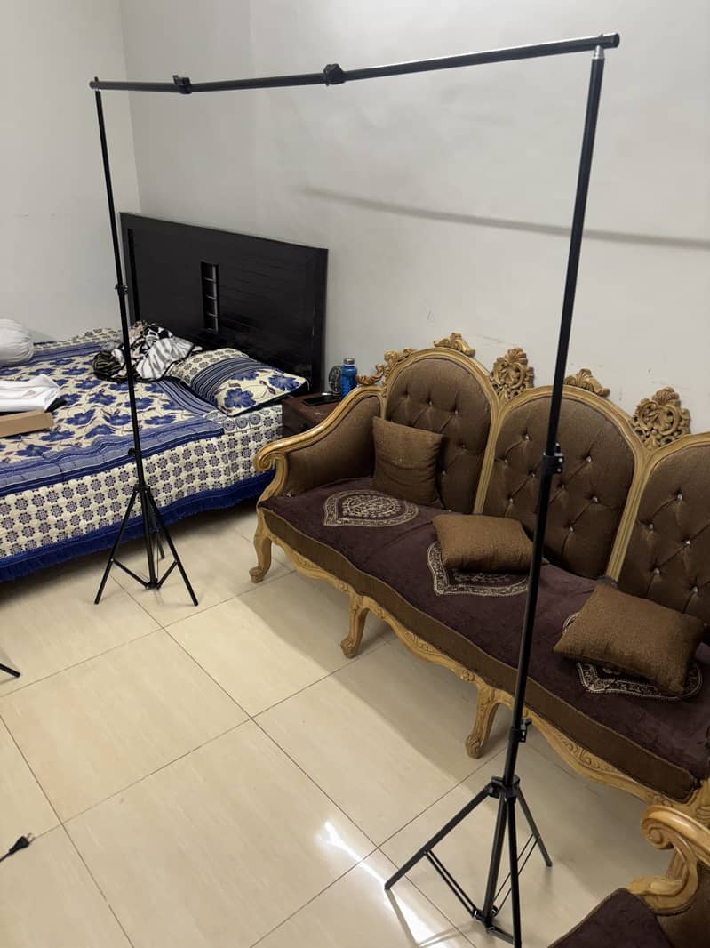 Softbox Studio light and backdrop stand & sheets| complete set 1
