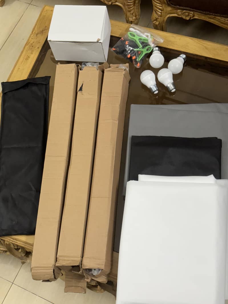 Softbox Studio light and backdrop stand & sheets| complete set 9