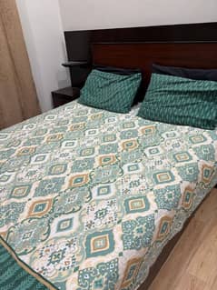 sheesham and wooden double bed