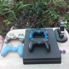 Ps4 Slim(Imported) with 2 controllers and Accessories
