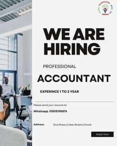 Accountant Required for A Small Firm