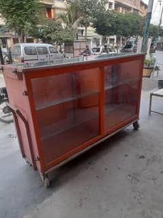 Wooden table rarely used counter for shop or office in good condition