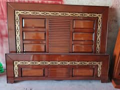 king size bed with side table,