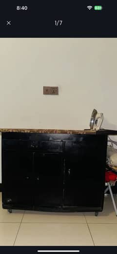 Wooden iron stand
