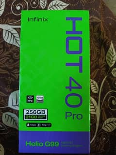 infinx hot 40 pro 21 GB ram 256 with box and original charger