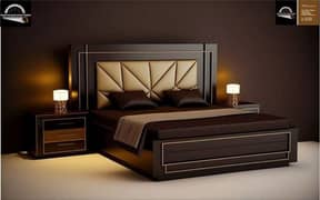 king size bed with side tables,