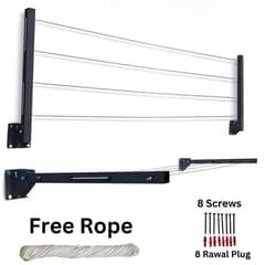 Cloth drying stand/rack with free rope.