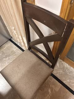 Used wooden dinning table set of 6