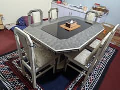 Wooden 6 chair high quality dining table