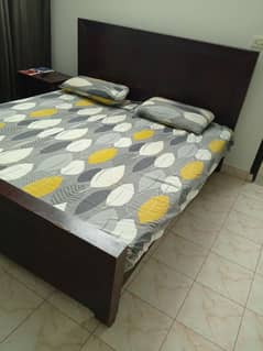 Double bed with storage