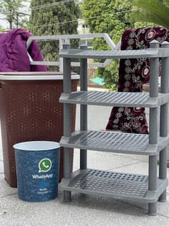 Best pkg of dustbin+ Laundry Basket+shoe rack