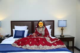 Luxury Bridal Farshi Lehnga – Worn Only Once / DeepRed + Rust Lhnga