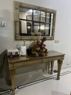 Console table and mirror