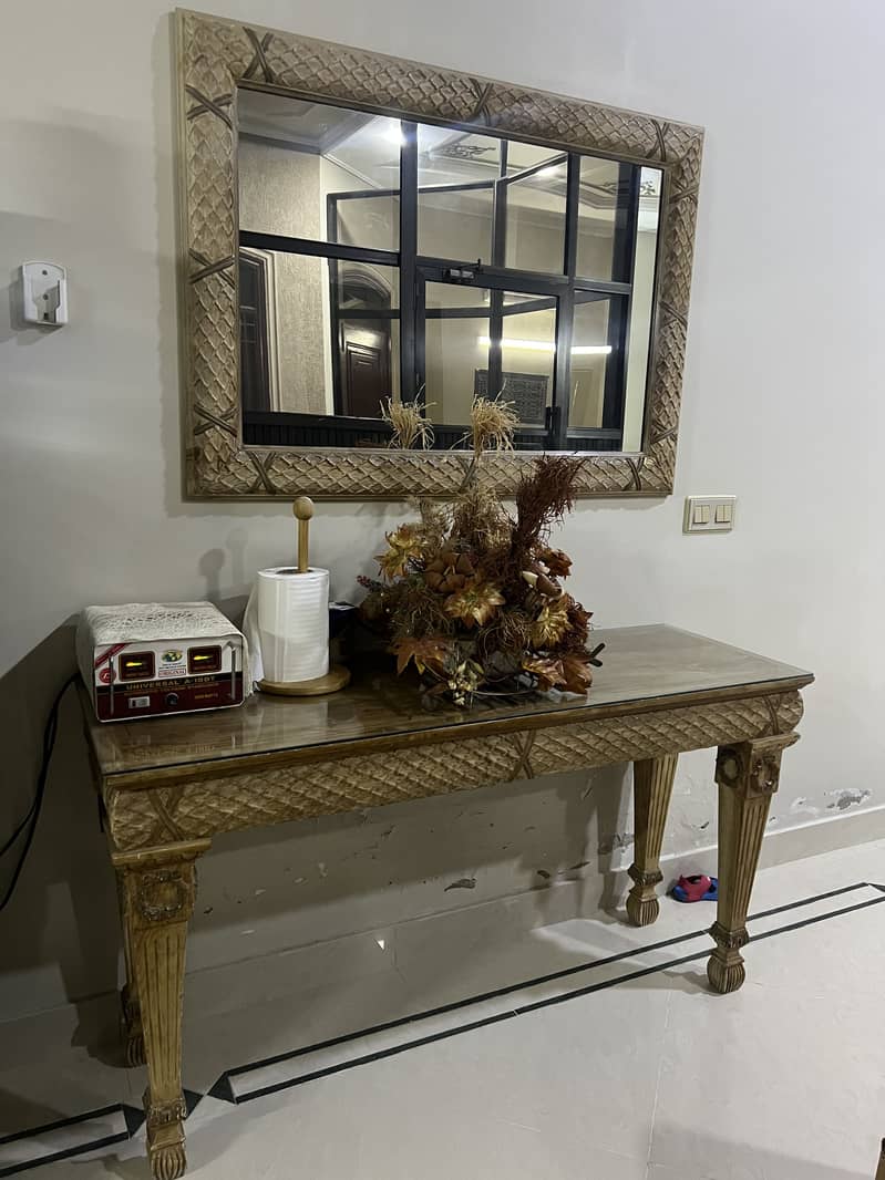 Console table and mirror 0