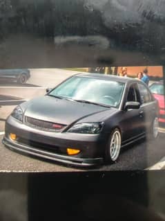 Civic 2004 model body kit in fiber double layer