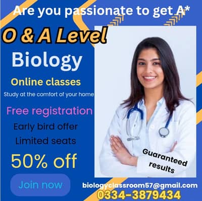 Online Tuition Available, O & A Level Biology