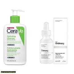 2 in 1 deal Cera Ve hydrating cleanser+Ordinary niacinamide serum