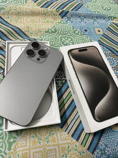 Iphone 15 pro natural titanium PTA APPROVED