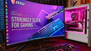 Msi Artymis 32inch Curved 2k 165hz QHD monitor with box open codition