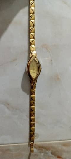 ELIZ geneve watch 18kt Gold plated model no ES6349L ,For sale