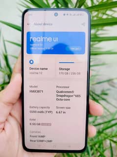 realme 12  8/256  only 8 month use no fault 03007995683