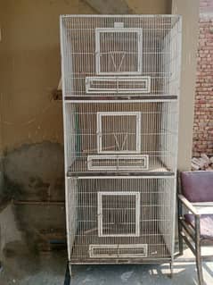 3 portion White cage
