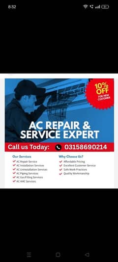 Ac Repairing /Ac Installing /Repair Fridge/Repair Dispenser/Water Col