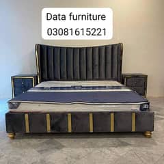 double bed, king size bed, side tables, home furniture, room furnitur